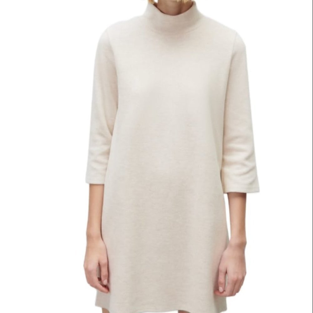 ZARA SOFT DRESS ECRU 5039/533 SIZE L - Picture 2 of 5
